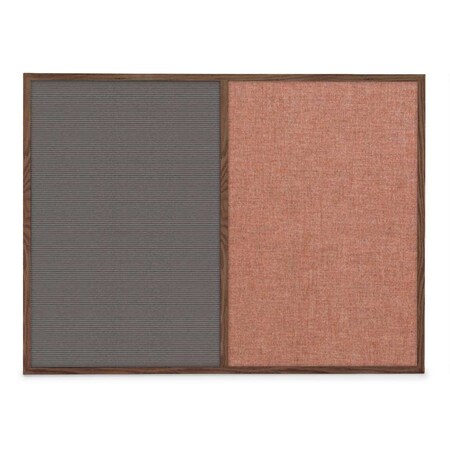 United Visual Products Slim Style Indoor Enclosed Radius Corkbo UVRDS48SB-SATIN-ULTMAR